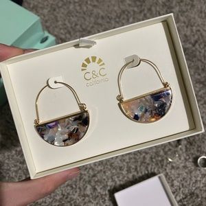 multicolored crystal-like earrings